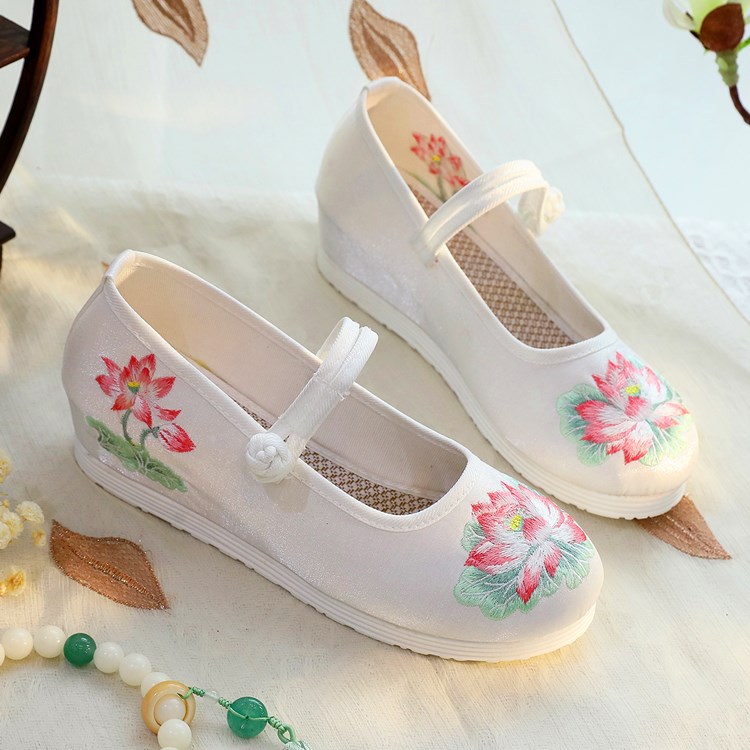 Ethnic Fabric - 2026 Dames Wit & Groen Lotus