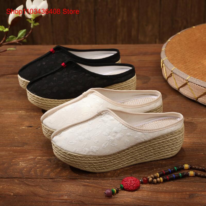 Ethnic Style - Nieuwe stijl slippers, lichtgewicht, dikke zool,