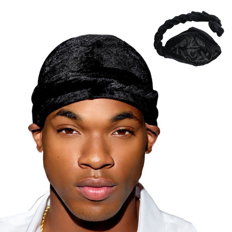 Ethnic Fashion For Men - Effen kleur heren fluwelen hoofddoek etnisch