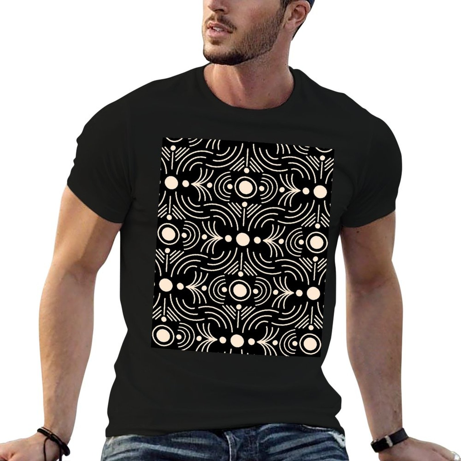 Mudcloth Print Top - Boho Modderdoek - Geometrisch Abstract Minimalistisch