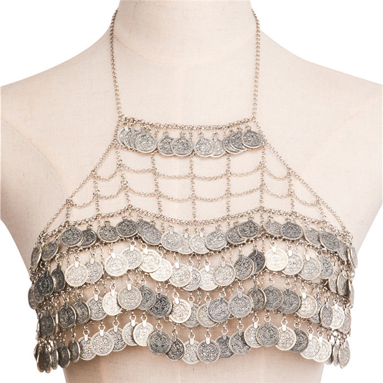 Ethnic Fashion Co In - Strand Zigeunermunt Kwastje Sexy Beha Keten