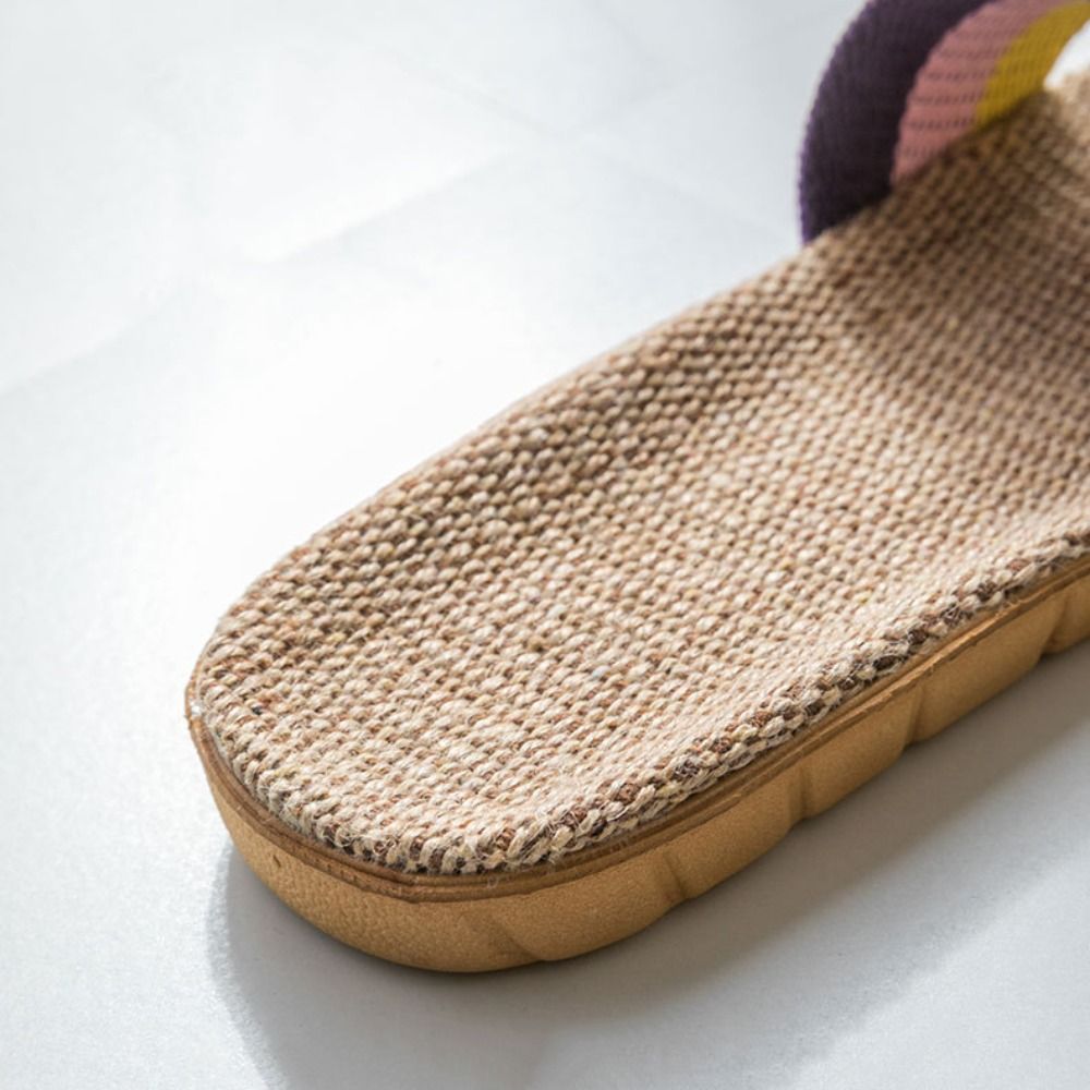 Ethnic Style - Mode etnische stijl linnen kruisslippers vlas