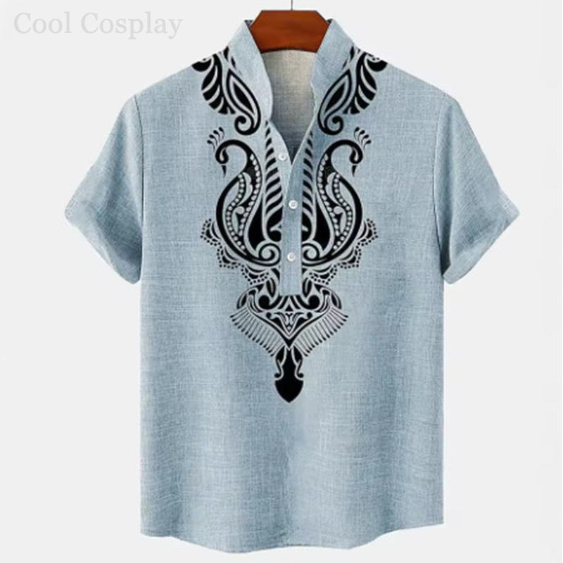 Mannelijke retro tops Henley-s - Ethnic Fashion For Men recensie en prijs