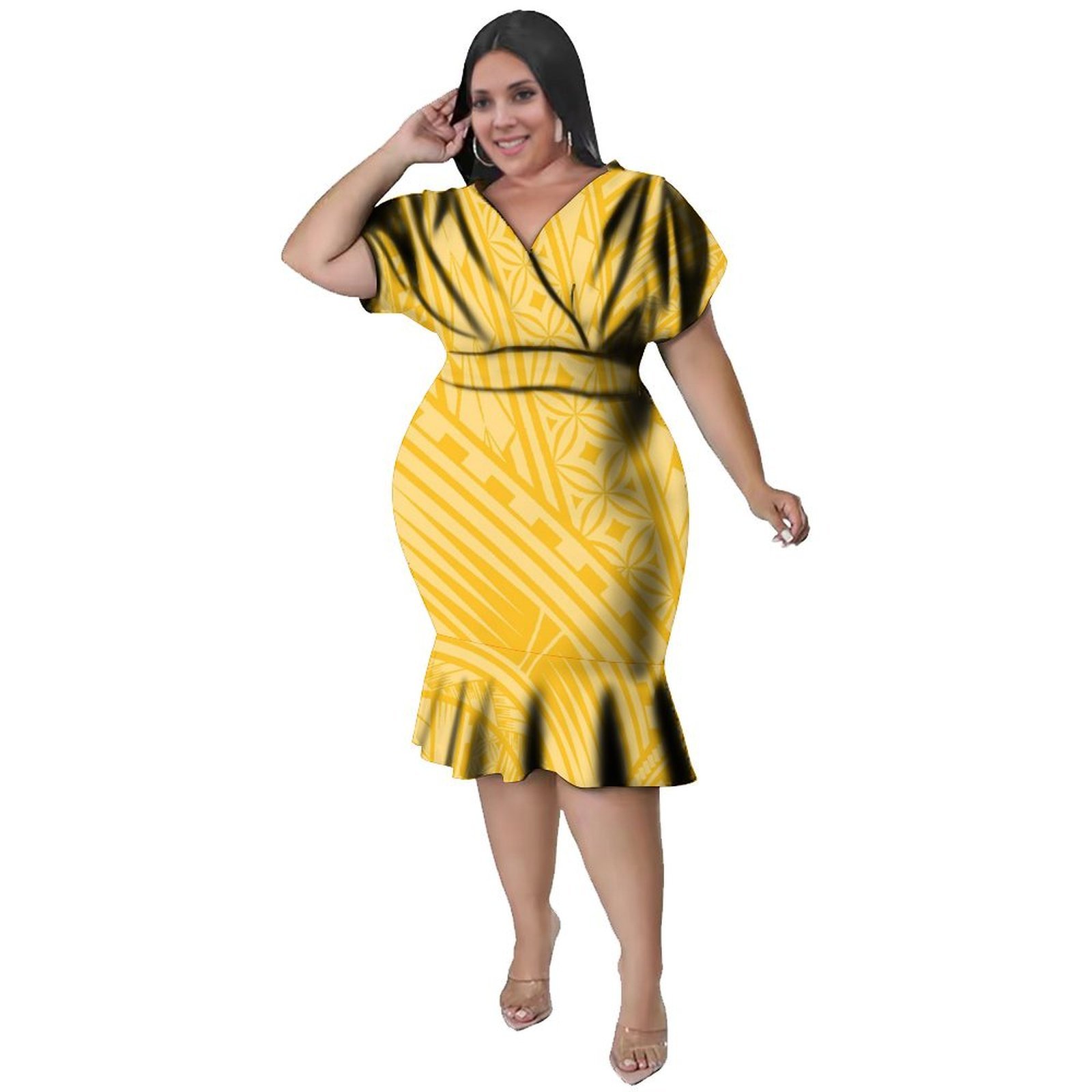 V-halslijn Dames Polynesische  - Ethnic Fabric recensie en prijs