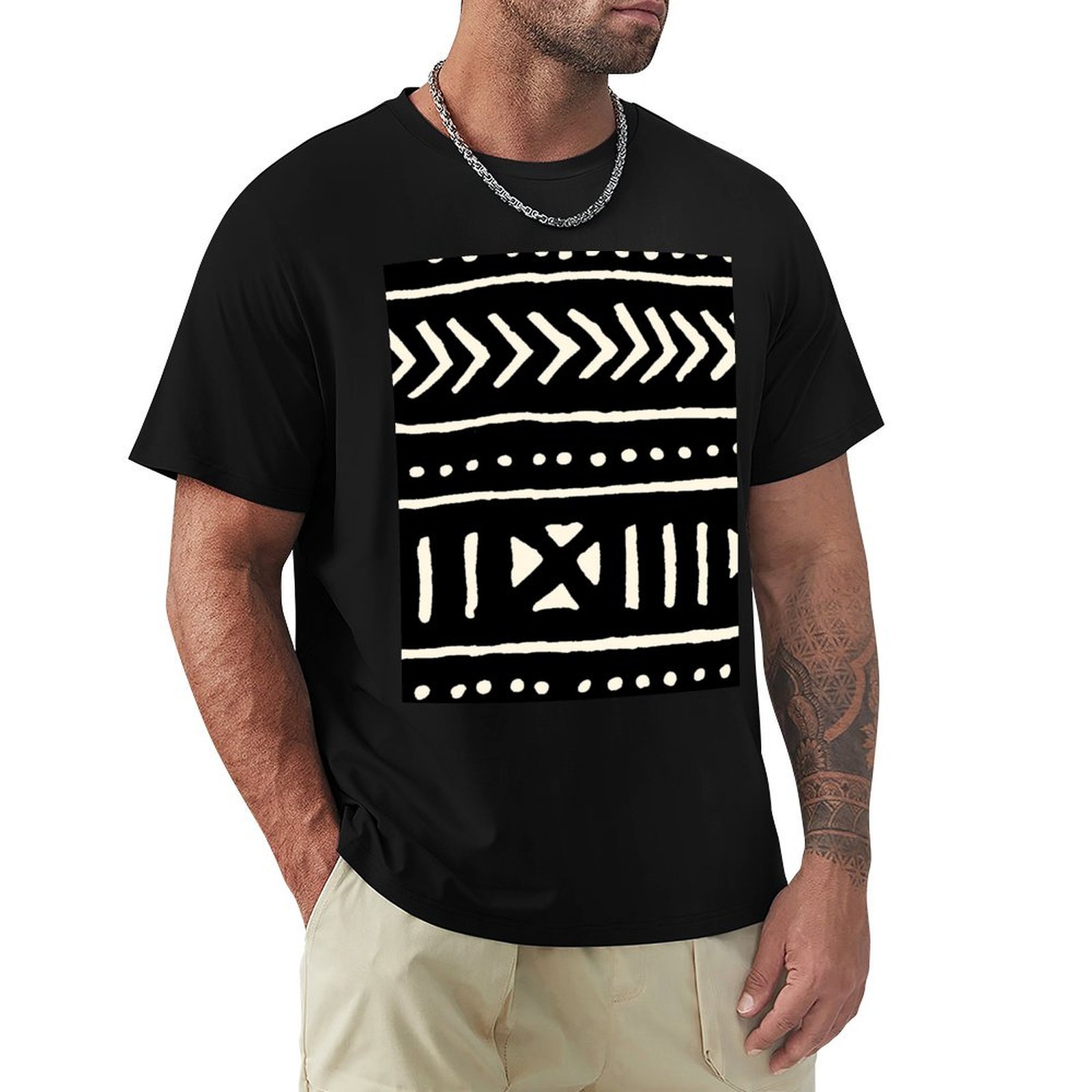 Afrikaans modderdoek zwart-wit - Mudcloth Print Top recensie en prijs
