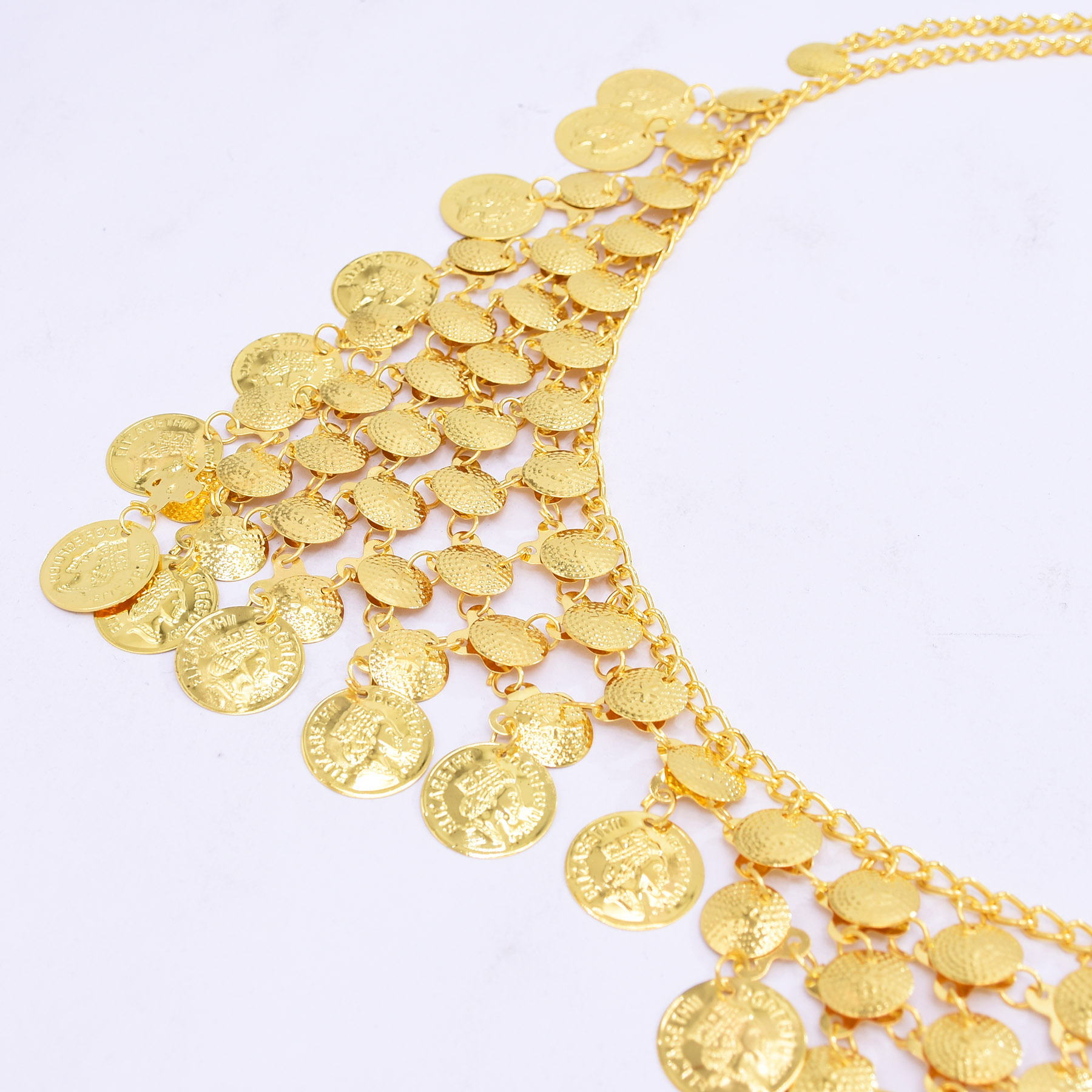 Trendy luxe gouden munt hanger - Ethnic Fashion Co In recensie en prijs
