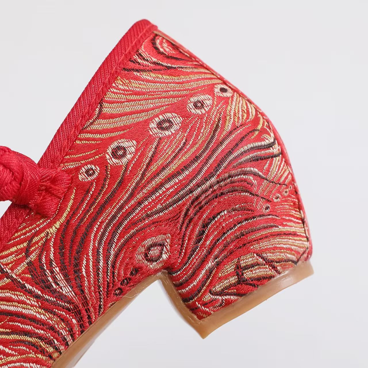 2026 Dames Nieuwe Blokhak Zijd - Ethnic Fabric recensie en prijs